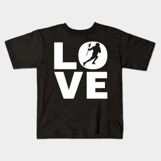 Love Lacrosse Gift For Lacrosse Players Kids T-Shirt